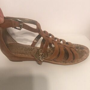SAM Edelman sandals size 5 suede new condition. Caramel colour